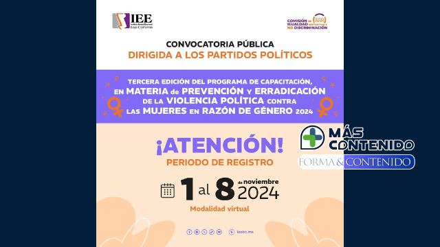 APRUEBA IEEBC TERCERA EDICIÓN DEL PROGRAMA DE CAPACITACIÓN EN MATERIA DE PREVENCIÓN Y ERRADICACIÓN DE VIOLENCIA POLÍTICA CONTRA MUJERES