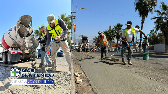 ARRANCA GOBIERNO DE ENSENADA PAVIMENTACIÓN CON WHITETOPPING EN LA AV. DIAMANTE