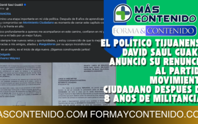 SAÚL GUAKIL RENUNCIA A MOVIMIENTO CIUDADANO DESPUÉS DE 8 AÑOS