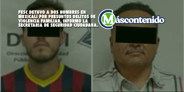 DETIENEN A DOS HOMBRES POR VIOLENCIA FAMILIAR